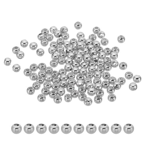 PATIKIL 4mm Gold gefüllte Abstandshalterperlen für Schmuckherstellung, 100er Packung Metallperlen, Messingperlen für Armbänder, Ohrringe, Halskette, DIY-Basteln, Silber PATIKIL 4mm Gold gefüllte Abstandshalterperlen für Schmuckherstellung, 100er Packung Metallperlen, Messingperlen für Armbänder, Ohrringe, Halskette, DIY-Basteln, Silber von PATIKIL