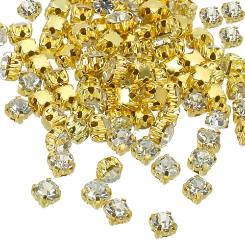 PATIKIL 4mm Kralle Aufnäh-Strasssteine, 100 Stück Glas Metall Flachboden Basis Blumenkralle Edelsteine Handwerk Nähen für Schuhe Kleid Kleidung Nähgürtel Nähzubehör, Weiß PATIKIL 4mm Kralle Aufnäh-Strasssteine, 100 Stück Glas Metall Flachboden Basis Blumenkralle Edelsteine Handwerk Nähen für Schuhe Kleid Kleidung Nähgürtel Nähzubehör, Weiß von PATIKIL