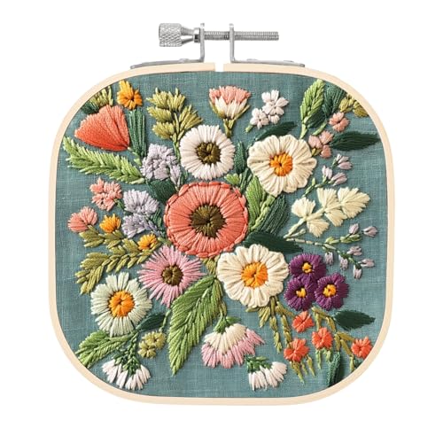 PATIKIL 5,1" x 5,1" Bambus Stickrahmen Eckig Verstellbare Kreuzstich Stickrahmen Ring Stick Punch Needle Rahmen Stickrahmen Stickständer für Embroidery Kreuzstich DIY Nähen Bastel PATIKIL 5,1" x 5,1" Bambus Stickrahmen Eckig Verstellbare Kreuzstich Stickrahmen Ring Stick Punch Needle Rahmen Stickrahmen Stickständer für Embroidery Kreuzstich DIY Nähen Bastel von PATIKIL
