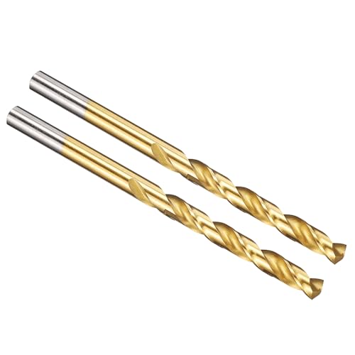 PATIKIL 5,5 mm Bohrer, Jobber gerade Schaft M2 High-Speed-Stahl 135° Titan-Nitrid TiN beschichtet für Edelstahl Hartmetall - 2er Pack PATIKIL 5,5 mm Bohrer, Jobber gerade Schaft M2 High-Speed-Stahl 135° Titan-Nitrid TiN beschichtet für Edelstahl Hartmetall - 2er Pack von PATIKIL