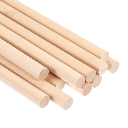 PATIKIL 5/9x11.81inch Holzdübel, 240 Stück Holzstäbe Holzstäbe Holzstäbe unbehandelt Rundholz für Basteln DIY Wohnkultur, 14mm x 300mm PATIKIL 5/9x11.81inch Holzdübel, 240 Stück Holzstäbe Holzstäbe Holzstäbe unbehandelt Rundholz für Basteln DIY Wohnkultur, 14mm x 300mm von PATIKIL