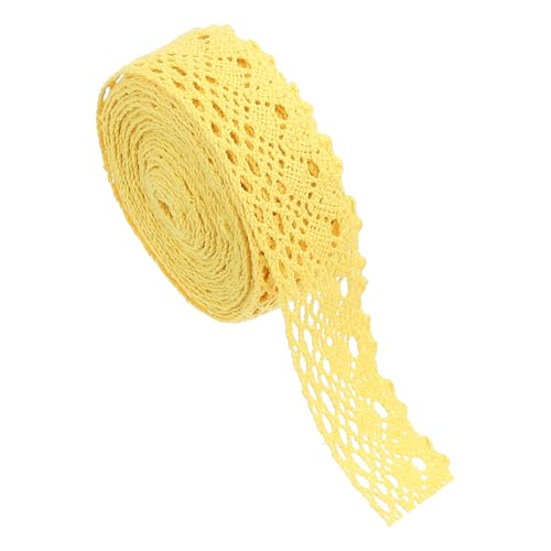 PATIKIL 5 Yards Spitzenband, 1 Zoll Breite Hochzeit Spitzenband Verpackung Nähen Häkeln Band für Florale DIY Basteln Nähen Geburtstagsfeier, Gelb PATIKIL 5 Yards Spitzenband, 1 Zoll Breite Hochzeit Spitzenband Verpackung Nähen Häkeln Band für Florale DIY Basteln Nähen Geburtstagsfeier, Gelb von PATIKIL