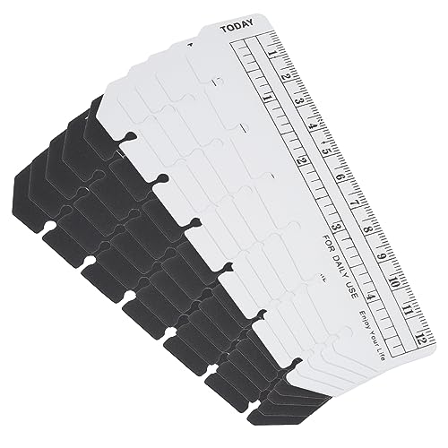 PATIKIL 5.3"x1.4" Lesezeichen Lineal 20 Pack Steckbar Lineal Seitenmarker Buchzeichen Messgeräte für A7 Größe 6-Loch Bindemittel Notebook Schwarz Klar PATIKIL 5.3"x1.4" Lesezeichen Lineal 20 Pack Steckbar Lineal Seitenmarker Buchzeichen Messgeräte für A7 Größe 6-Loch Bindemittel Notebook Schwarz Klar von PATIKIL