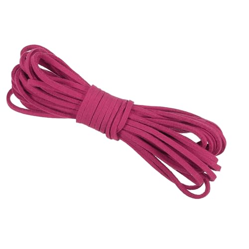 PATIKIL 5.5 Yards x 3mm Kunst Wildleder Kordel Leder Spitze Schnur für Armband Halskette Perlen Herstellung Heimwerken Fuchsia PATIKIL 5.5 Yards x 3mm Kunst Wildleder Kordel Leder Spitze Schnur für Armband Halskette Perlen Herstellung Heimwerken Fuchsia von PATIKIL
