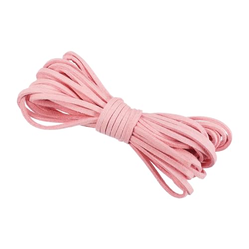 PATIKIL 5.5 Yards x 3mm Kunst Wildleder Kordel Leder Spitze Schnur für Armband Halskette Perlen Herstellung Heimwerken Hell Rosa PATIKIL 5.5 Yards x 3mm Kunst Wildleder Kordel Leder Spitze Schnur für Armband Halskette Perlen Herstellung Heimwerken Hell Rosa von PATIKIL