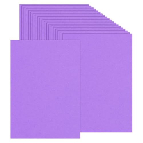 PATIKIL 50 Blätter farbiges Tonpapier, A4-Größe 230GSM dickes Kartonpapier bedrucktes farbiges Papier für DIY-Bastelarbeiten Scrapbooking Kartenherstellung Partydekorationen, Lila von PATIKIL
