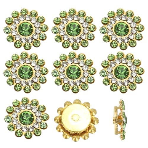 PATIKIL 50 Stk. Aufnäh-Rhinestones, 14mm Blumen-Glas-Rhinestones mit Craft Gems Kristall-Verzierungen für Kleidung Schuhe Gürtel DIY Basteldekoration, Hellgrün PATIKIL 50 Stk. Aufnäh-Rhinestones, 14mm Blumen-Glas-Rhinestones mit Craft Gems Kristall-Verzierungen für Kleidung Schuhe Gürtel DIY Basteldekoration, Hellgrün von PATIKIL