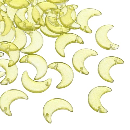 PATIKIL 50 Stück 16mm Kandi Beads for Jewellery Making, Perlen zum Auffädeln für Schmuckherstellung, DIY Armbänder, Halsketten Handwerk(Grün Gelb) von PATIKIL