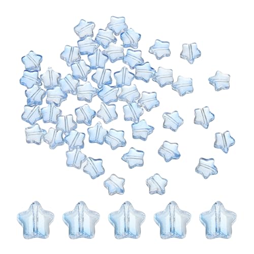 PATIKIL 50 Stück 8mm Kandi Beads for Jewellery Making, Perlen zum Auffädeln für Schmuckherstellung, DIY Armbänder, Halsketten Handwerk(Blau) von PATIKIL