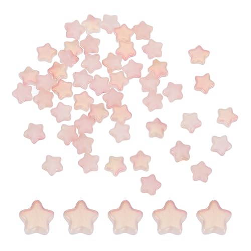 PATIKIL 50 Stück 8mm Kandi Beads for Jewellery Making, Perlen zum Auffädeln für Schmuckherstellung, DIY Armbänder, Halsketten Handwerk(Pink) von PATIKIL