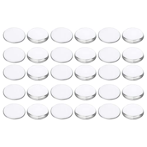 PATIKIL 50 Stück Glas Cabochons 31mm Klare Runde Glascabochons, Flache Rückseite Glaskuppel, Glaskuppel für DIY Schmuck, Foto Anhänger Herstellung, Halsketten von PATIKIL
