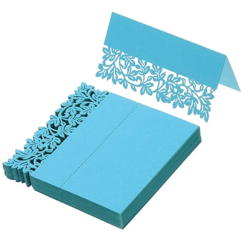 PATIKIL 50 Stück Hochzeit Tischkarten, Laser Cut Blätter Tischplatzkarte Namenskarten für Tischdekoration Hochzeitsfeier Geburtstag Kommunion Taufe Feier, Himmelblau PATIKIL 50 Stück Hochzeit Tischkarten, Laser Cut Blätter Tischplatzkarte Namenskarten für Tischdekoration Hochzeitsfeier Geburtstag Kommunion Taufe Feier, Himmelblau von PATIKIL