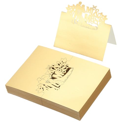PATIKIL 50 Stück Hochzeit Tischkarten, Laser Cut Hochzeitstischplatzkarte Namenskarten für Tischdekoration Hochzeitsfeier Geburtstag Kommunion Taufe Feier, Reflektierendes Gold PATIKIL 50 Stück Hochzeit Tischkarten, Laser Cut Hochzeitstischplatzkarte Namenskarten für Tischdekoration Hochzeitsfeier Geburtstag Kommunion Taufe Feier, Reflektierendes Gold von PATIKIL