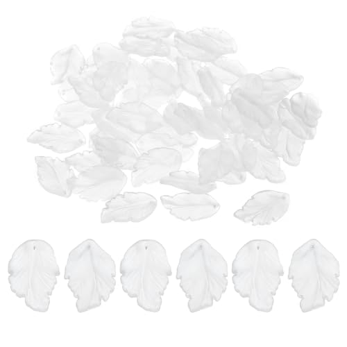 PATIKIL 50 Stück Tschechische Glasblattperlen, Blattförmige Kristallperlen lose Abstandshalter für Schmuckherstellung DIY Armband Halskette Ohrringe, Weiß PATIKIL 50 Stück Tschechische Glasblattperlen, Blattförmige Kristallperlen lose Abstandshalter für Schmuckherstellung DIY Armband Halskette Ohrringe, Weiß von PATIKIL