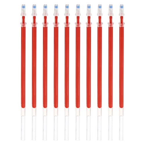 PATIKIL 50 Stücke 0.5mm Feiner Stift 130mm Gel Tintenstift ersetzen Nachfüllung Rot Tinten Kugelschreiber Nachfüllung für Bürobedarf Rot von PATIKIL