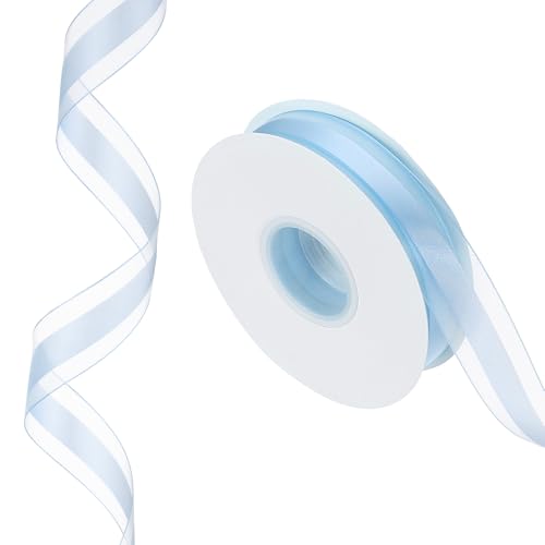 PATIKIL 50 Yards x 1" Gestreiftes Band, Hellblaues Candy-Bandrolle Geschenkverpackungsband für Weihnachtsbastelkranz Geburtstag Hochzeit Festival Dekoration PATIKIL 50 Yards x 1" Gestreiftes Band, Hellblaues Candy-Bandrolle Geschenkverpackungsband für Weihnachtsbastelkranz Geburtstag Hochzeit Festival Dekoration von PATIKIL