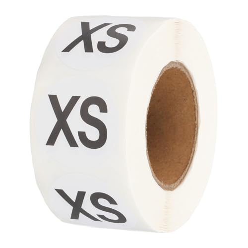 PATIKIL 500 Stück Kleideretiketten, XS Größenetikett Kleidungsetiketten Rund Selbstklebende Bekleidungsaufkleber für Boutique-Einzelhandel, Weiß PATIKIL 500 Stück Kleideretiketten, XS Größenetikett Kleidungsetiketten Rund Selbstklebende Bekleidungsaufkleber für Boutique-Einzelhandel, Weiß von PATIKIL
