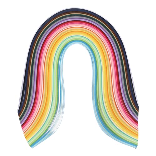 PATIKIL 500 Stück Quilling-Streifen Papier 3/8"(10mm) 54cm Origami-Papier Quilling-Streifen für Kunst DIY Handwerk Weihnachten, 50 Farben von PATIKIL