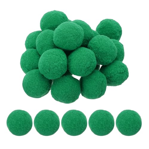 PATIKIL 50mm Bunte Pompons zum Basteln, 20 Stück Filzkugeln Bunt Mini Pom Poms, Bastelarbeiten Puff Bälle Bulk für Hüte Ostern Weihnachtskunst Verzieren Nähen DIY, Dunkelgrün von PATIKIL
