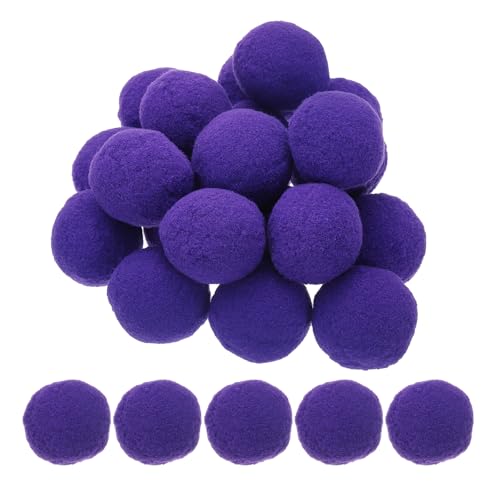 PATIKIL 50mm Bunte Pompons zum Basteln, 20 Stück Filzkugeln Bunt Mini Pom Poms, Bastelarbeiten Puff Bälle Bulk für Hüte Ostern Weihnachtskunst Verzieren Nähen DIY, Dunkellila von PATIKIL