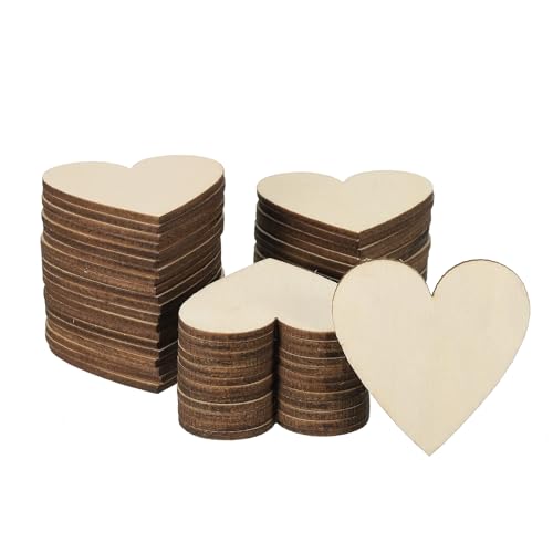 PATIKIL 50mm Holzherzen, 100er Packung Unvollendete Holzherzen Leer Holzausschnitte Verzierungen Natürliche Holzstücke für Weihnachtsbastelprojekte PATIKIL 50mm Holzherzen, 100er Packung Unvollendete Holzherzen Leer Holzausschnitte Verzierungen Natürliche Holzstücke für Weihnachtsbastelprojekte von PATIKIL