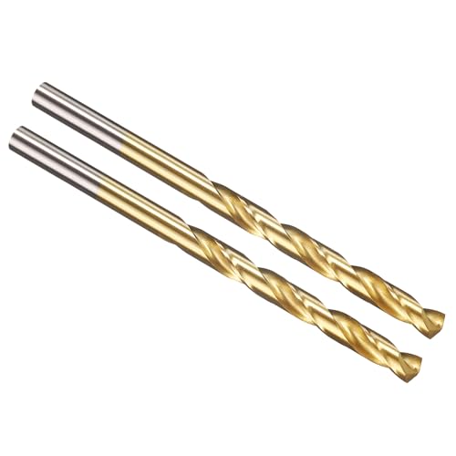 PATIKIL 5mm Bohrer, Jobber gerade Schaft M2 High-Speed-Stahl 135° Titan-Nitrid TiN-beschichtet für Edelstahl-Hartmetall - 2er Pack PATIKIL 5mm Bohrer, Jobber gerade Schaft M2 High-Speed-Stahl 135° Titan-Nitrid TiN-beschichtet für Edelstahl-Hartmetall - 2er Pack von PATIKIL