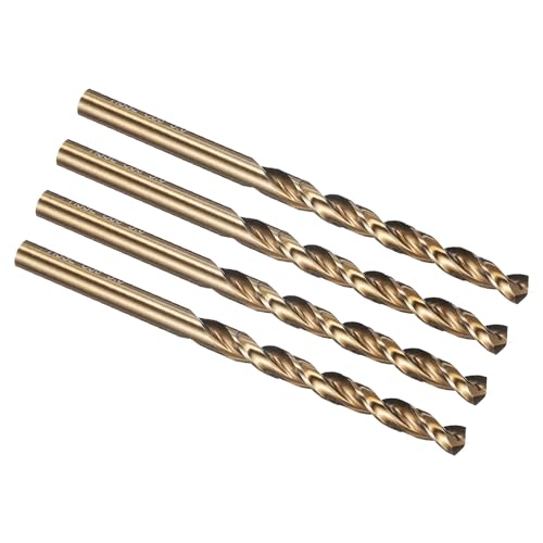 PATIKIL 5mm Bohrer, M42 HSS Spiralbohrer, Gerader 135° Vergoldet Stahlbohrer für Hartmetall Hochtemperatur-Titanlegierung - 4 Stück PATIKIL 5mm Bohrer, M42 HSS Spiralbohrer, Gerader 135° Vergoldet Stahlbohrer für Hartmetall Hochtemperatur-Titanlegierung - 4 Stück von PATIKIL