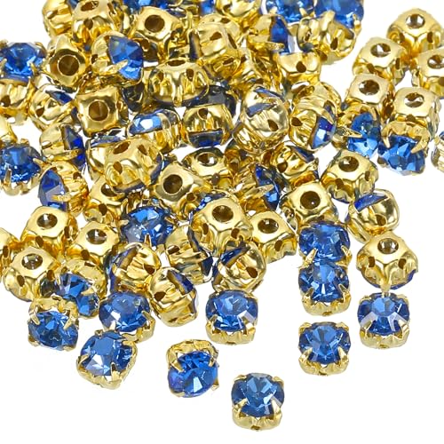 PATIKIL 5mm Kralle Aufnäh-Rhinestones Kristalle, 100 Stück Glas Metall Flachboden Basis Blumenkralle Edelsteine Handwerk Nähen für Schuhe Nadelarbeit Gürtel Nähen Zubehör, Hellblau PATIKIL 5mm Kralle Aufnäh-Rhinestones Kristalle, 100 Stück Glas Metall Flachboden Basis Blumenkralle Edelsteine Handwerk Nähen für Schuhe Nadelarbeit Gürtel Nähen Zubehör, Hellblau von PATIKIL