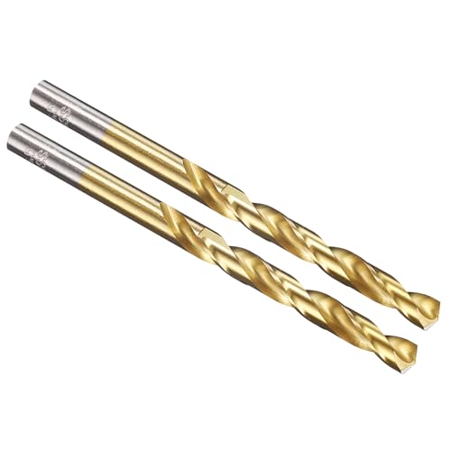 PATIKIL 6,5 mm Bohrer, Jobber gerade Schaft M2 High-Speed-Stahl 135° Titan-Nitrid TiN beschichtet für Edelstahl Hartmetall - 2er Pack PATIKIL 6,5 mm Bohrer, Jobber gerade Schaft M2 High-Speed-Stahl 135° Titan-Nitrid TiN beschichtet für Edelstahl Hartmetall - 2er Pack von PATIKIL