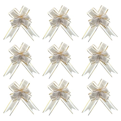 PATIKIL 6" Groß Ziehschleifen 20 Pack Geschenk Körbe Schleifen Geschenkband Schleifen für Weihnachten Hochzeiten Dekoration Weiß von PATIKIL