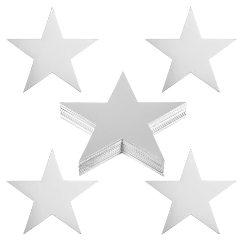 PATIKIL 6" Stern-Ausschnitte, 48er Pack doppelseitig bedruckte Papiersterne für Klassenzimmerdekoration, DIY-Bastelprojekt, Pinnwand, Wandposter, Silber PATIKIL 6" Stern-Ausschnitte, 48er Pack doppelseitig bedruckte Papiersterne für Klassenzimmerdekoration, DIY-Bastelprojekt, Pinnwand, Wandposter, Silber von PATIKIL