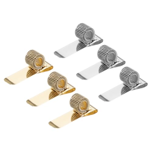 PATIKIL 6 Stück Stifthalter Clips, Metall Stifthalter Verstellbare Schleife Stifthalter mit horizontaler Einzelsprung-Schleife für Notizbuch, Klemmbrett, Silberfarben, Goldfarben PATIKIL 6 Stück Stifthalter Clips, Metall Stifthalter Verstellbare Schleife Stifthalter mit horizontaler Einzelsprung-Schleife für Notizbuch, Klemmbrett, Silberfarben, Goldfarben von PATIKIL