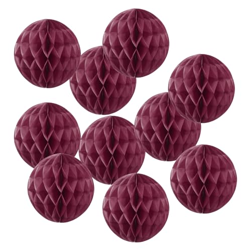 PATIKIL 6" Tissue Paper Pom Poms Flower Balls, 10er Pack Party Hängende Papierblumenkugeln Dekoration für Geburtstag Hochzeit Zuhause Hintergrund Dekor, Burgunder PATIKIL 6" Tissue Paper Pom Poms Flower Balls, 10er Pack Party Hängende Papierblumenkugeln Dekoration für Geburtstag Hochzeit Zuhause Hintergrund Dekor, Burgunder von PATIKIL