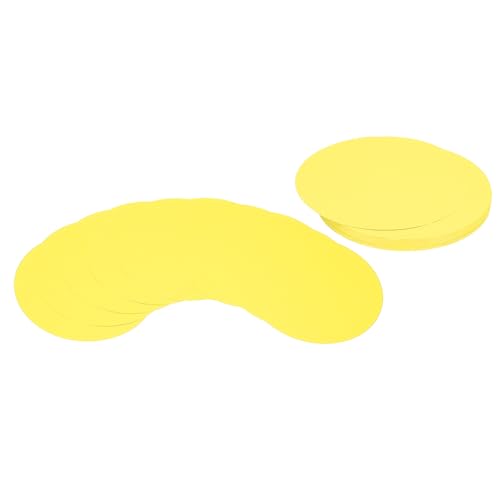 PATIKIL 36 Stück Moderationskarten Karteikarten Kreis-Karton, 15 cm runde Ausschnitt-Papierdicke Karton-Untersetzer für DIY-Bastelprojekte Klassenzimmer-Pinnwand-Dekoration, Gelb PATIKIL 36 Stück Moderationskarten Karteikarten Kreis-Karton, 15 cm runde Ausschnitt-Papierdicke Karton-Untersetzer für DIY-Bastelprojekte Klassenzimmer-Pinnwand-Dekoration, Gelb von PATIKIL