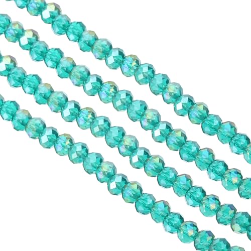 PATIKIL 6 mm Briolette Rondelle Glasperlen, 10 Stück kleine runde facettierte Kristallperlen für Schmuckherstellung Ohrringe Armbänder Halsketten Ringe DIY, Hellgrün PATIKIL 6 mm Briolette Rondelle Glasperlen, 10 Stück kleine runde facettierte Kristallperlen für Schmuckherstellung Ohrringe Armbänder Halsketten Ringe DIY, Hellgrün von PATIKIL