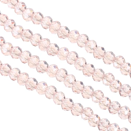 PATIKIL 6 mm Briolette Rondelle Glasperlen, 5 Stück kleine runde facettierte Kristallperlen für Schmuckherstellung Ohrringe Armbänder Halsketten Ringe DIY, Pink PATIKIL 6 mm Briolette Rondelle Glasperlen, 5 Stück kleine runde facettierte Kristallperlen für Schmuckherstellung Ohrringe Armbänder Halsketten Ringe DIY, Pink von PATIKIL