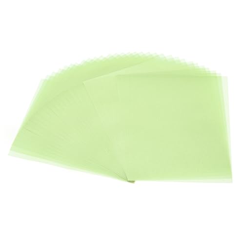 PATIKIL 60 Blätter Pergamentpapier 4.25x5.5, Pergamentpapier bedruckbares Transparentpapier 100GSM farbig für Einladungen Laser InkJet Druck Kartenherstellung Basteln, Grün von PATIKIL