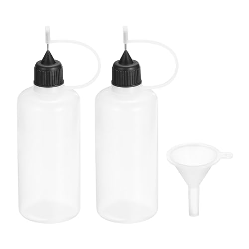 PATIKIL 60ml 2oz Nadel Öler 2Stk Kleber Applikator Flasche Nadel Spitze Quetsch Flasche mit Edelstahl Nadel Spitze und Filter Becher für Öl Basteln Weiß PATIKIL 60ml 2oz Nadel Öler 2Stk Kleber Applikator Flasche Nadel Spitze Quetsch Flasche mit Edelstahl Nadel Spitze und Filter Becher für Öl Basteln Weiß von PATIKIL