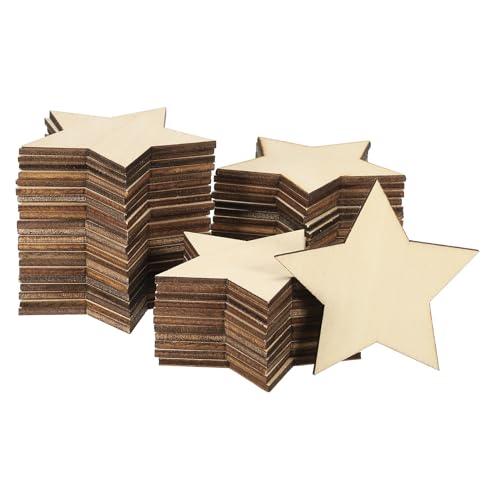 PATIKIL 60mm Holzsterne, 100er Packung Unvollendete Holzsterne Leerholz-Ausschnitte Verzierungen Naturholzstücke für Weihnachtsbastelprojekte PATIKIL 60mm Holzsterne, 100er Packung Unvollendete Holzsterne Leerholz-Ausschnitte Verzierungen Naturholzstücke für Weihnachtsbastelprojekte von PATIKIL