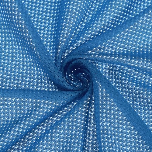 PATIKIL 62 Zoll breiter Netzstoff Stretchstoff Netzfutter Stoffe leicht dehnbar zum Nähen von Rucksacktaschen und riemen, Netzkleidung, Netzbeuteln, Dunkelhimmelblau 2 Yard von PATIKIL