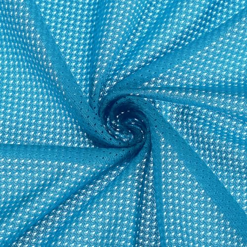 PATIKIL 62 Zoll breiter Netzstoff Stretchstoff Netzfutter Stoffe leicht dehnbar zum Nähen von Rucksacktaschen und riemen, Netzkleidung, Netzbeuteln, Einkaufstaschen, Ozeanblau 1 Yard von PATIKIL