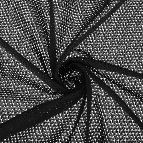 PATIKIL 62 Zoll breiter Netzstoff Stretchstoff Netzfutter Stoffe leicht dehnbar zum Nähen von Rucksacktaschen und riemen, Netzkleidung, Netzbeuteln, Einkaufstaschen, Schwarz 1 Yard von PATIKIL