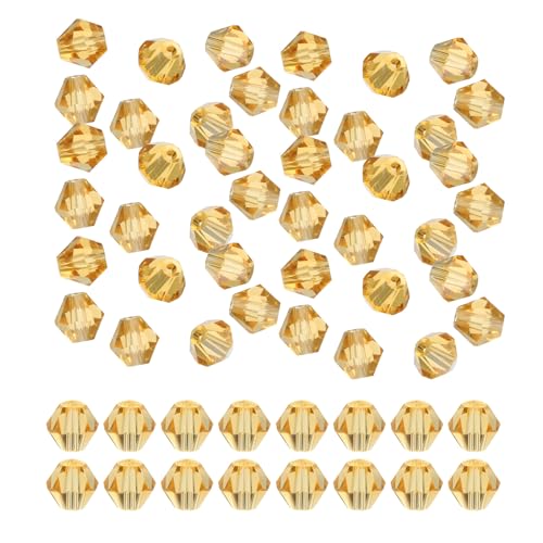 PATIKIL 6mm Bicone Glasperlen, 450 Stück kleine facettierte Bicone Kristallperlen Charme für Ohrringe Armbänder Halsketten Ringe Schmuckherstellung DIY, Bernstein PATIKIL 6mm Bicone Glasperlen, 450 Stück kleine facettierte Bicone Kristallperlen Charme für Ohrringe Armbänder Halsketten Ringe Schmuckherstellung DIY, Bernstein von PATIKIL