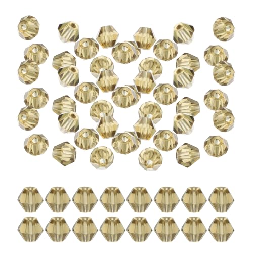 PATIKIL 6mm Bicone Glasperlen, 450 Stück kleine facettierte Bicone Kristallperlen Charme für Ohrringe Armbänder Halsketten Ringe Schmuckherstellung DIY, Grau von PATIKIL