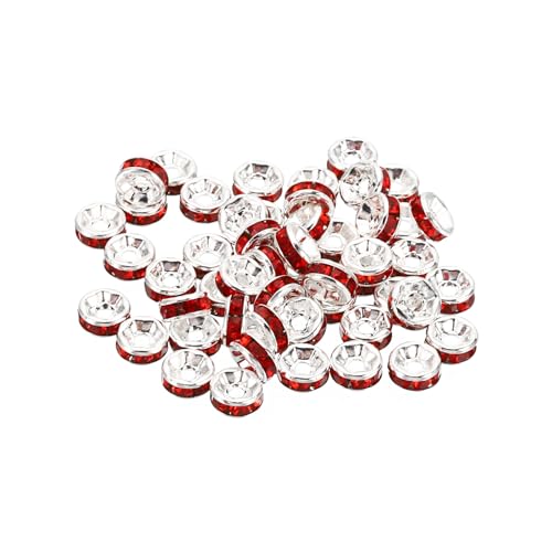 PATIKIL 6mm Spacer Perlen, 100 Stück Perlenabstandhalter Rondelle Spacer Perlen Strass Kleine Runde Glasperlen Kristall für Schmuckherstellung Armbänder Halsketten DIY, Rot PATIKIL 6mm Spacer Perlen, 100 Stück Perlenabstandhalter Rondelle Spacer Perlen Strass Kleine Runde Glasperlen Kristall für Schmuckherstellung Armbänder Halsketten DIY, Rot von PATIKIL