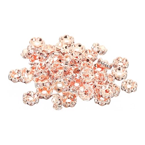 PATIKIL 6mm Spacer Perlen, 200 Stück Perlenabstandhalter Rondelle Spacer Perlen Strass Kleine Runde Glasperlen Großhandel für Schmuckherstellung Armbänder Halsketten DIY, Roségold PATIKIL 6mm Spacer Perlen, 200 Stück Perlenabstandhalter Rondelle Spacer Perlen Strass Kleine Runde Glasperlen Großhandel für Schmuckherstellung Armbänder Halsketten DIY, Roségold von PATIKIL