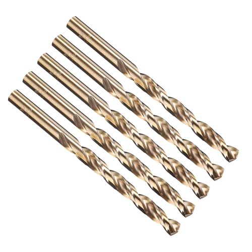 PATIKIL 7,5 mm Bohrer, Jobber gerade Schaft M35 Cobalt 5% High-Speed-Stahl 135° Gold-Finish für rostfreien Stahl Hartmetall - 5er Pack PATIKIL 7,5 mm Bohrer, Jobber gerade Schaft M35 Cobalt 5% High-Speed-Stahl 135° Gold-Finish für rostfreien Stahl Hartmetall - 5er Pack von PATIKIL