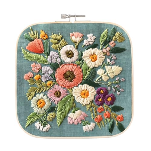 PATIKIL 7,9" x 7,9" Bambus Stickrahmen, Quadratische Verstellbare Kreuzstich Rahmen Stickrahmen Ring Punch Needle Rahmen Stickständer für Embroidery Kreuzstich DIY Nähen Dekoration PATIKIL 7,9" x 7,9" Bambus Stickrahmen, Quadratische Verstellbare Kreuzstich Rahmen Stickrahmen Ring Punch Needle Rahmen Stickständer für Embroidery Kreuzstich DIY Nähen Dekoration von PATIKIL