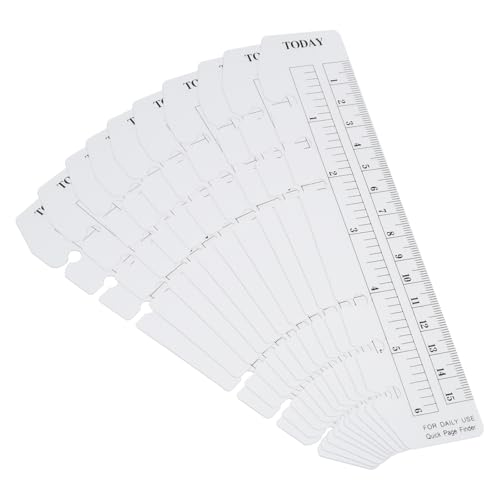 PATIKIL 7.1"x1.6" Lesezeichen Lineal 10 Pack Steckbar Lineal Seitenmarker Buchzeichen Messgeräte für A6 Größe 6-Loch Bindemittel Notebook Klar von PATIKIL