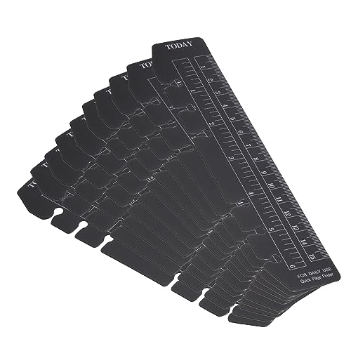 PATIKIL 7.1"x1.6" Lesezeichen Lineal 20 Pack Steckbar Lineal Seitenmarker Buchzeichen Messgeräte für A6 Größe 6-Loch Bindemittel Notebook Schwarz PATIKIL 7.1"x1.6" Lesezeichen Lineal 20 Pack Steckbar Lineal Seitenmarker Buchzeichen Messgeräte für A6 Größe 6-Loch Bindemittel Notebook Schwarz von PATIKIL